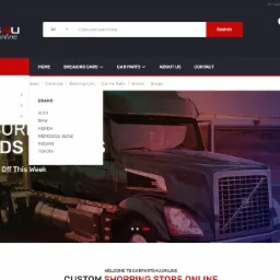 Sklep internetowy dla brytyjskiej firmy handlującej częściami zamiennymi.