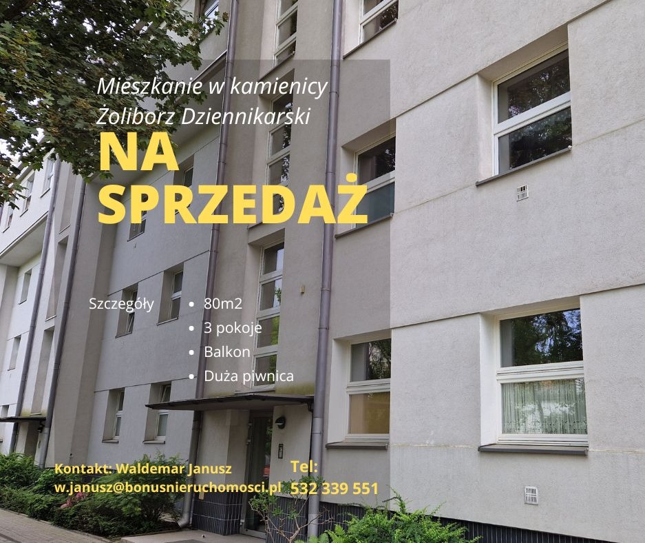 Mieszkanie 80m2 w kamienicy - Prestiżowa lokalizacja Żoliborz Dziennikarski