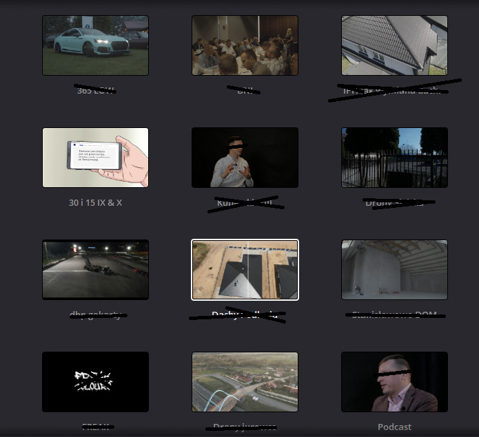 Montaż filmów video; Podcasty, relacje, edycje gotowych filmów, reklamy, klipy i wiele więcej;