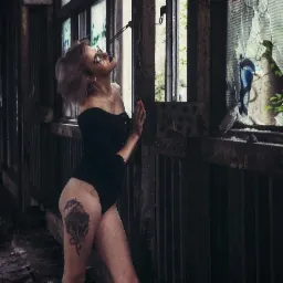 Sesja portretowa w opuszczonym miejscu