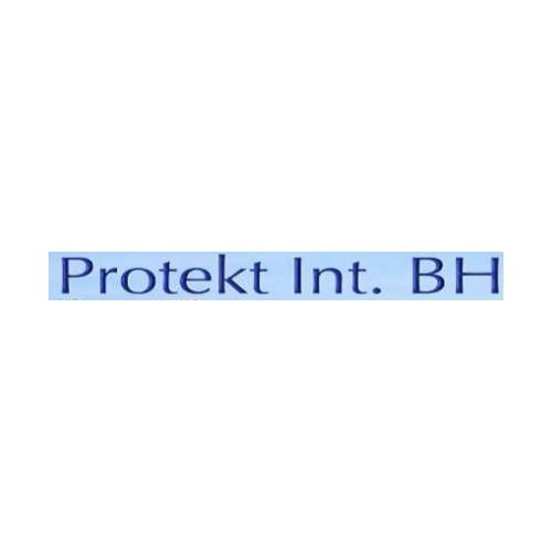 Logo firmy 'Protekt Int. BH' na jasnoniebieskim tle.