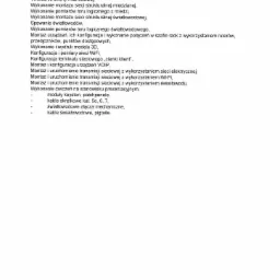 Lista zagadnień zrealizowanych w laboratorium informatycznym, obejmująca tworzenie stron internetowych, montaż sieci strukturalnej miedzianej i światłowodowej, spawanie światłowodów, konfigurację...