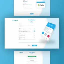 Interfejs użytkownika aplikacji mobilnej Labelcall na niebieskim tle, prezentujący formularze rejestracyjne, opcje konfiguracji i wizualizację połączenia telefonicznego z numerem +48 883 298 498...