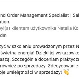 Opinia po szkoleniu.