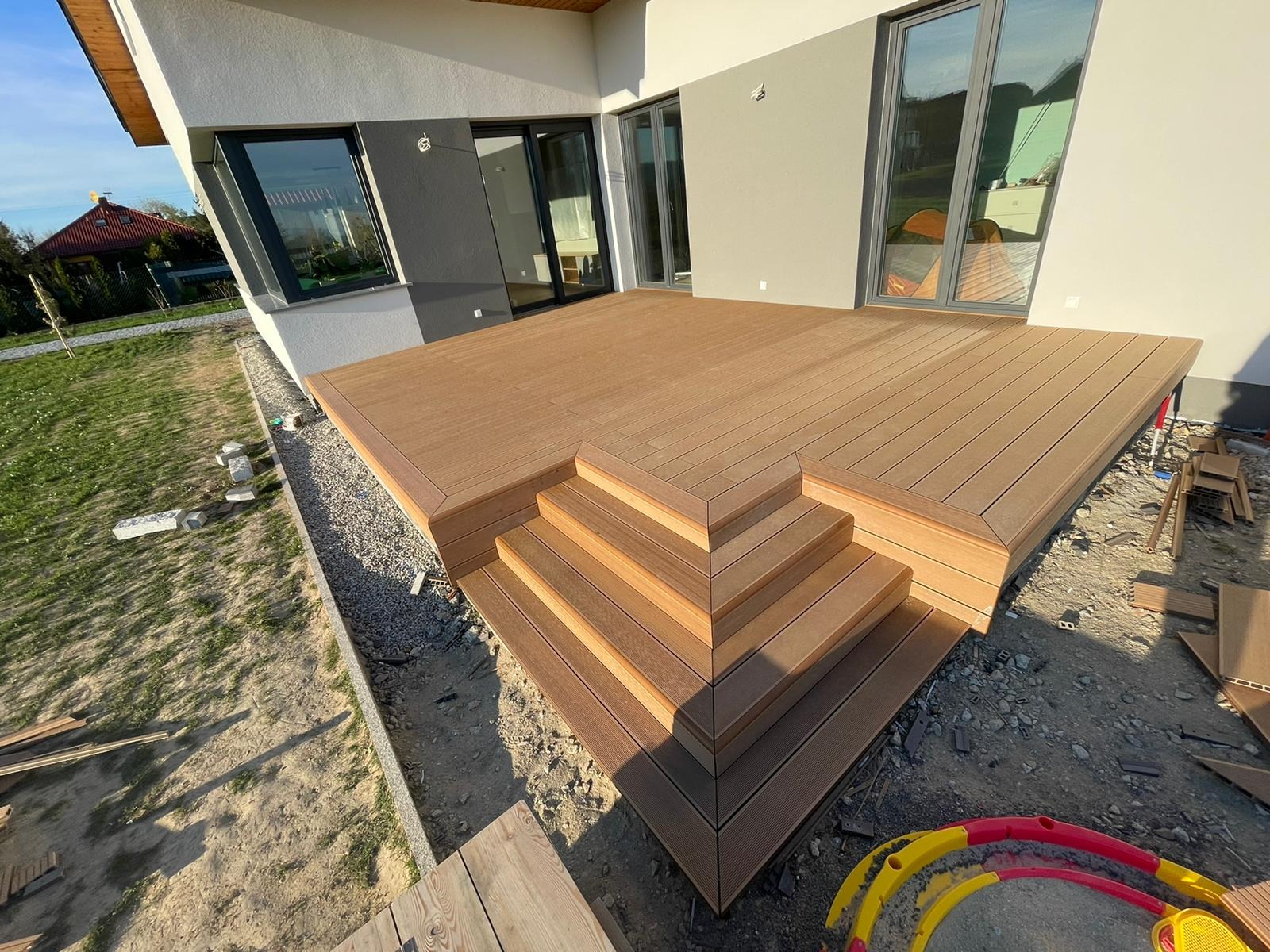 Realizacja-Taras -deska kompozytowa Teak szczotkowany