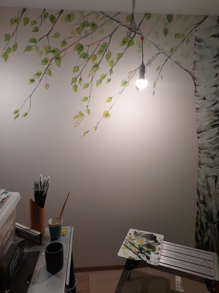 Malarstwo ścienne Technika: Akryl