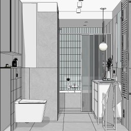 Prosta wizualizacja łazienki. 