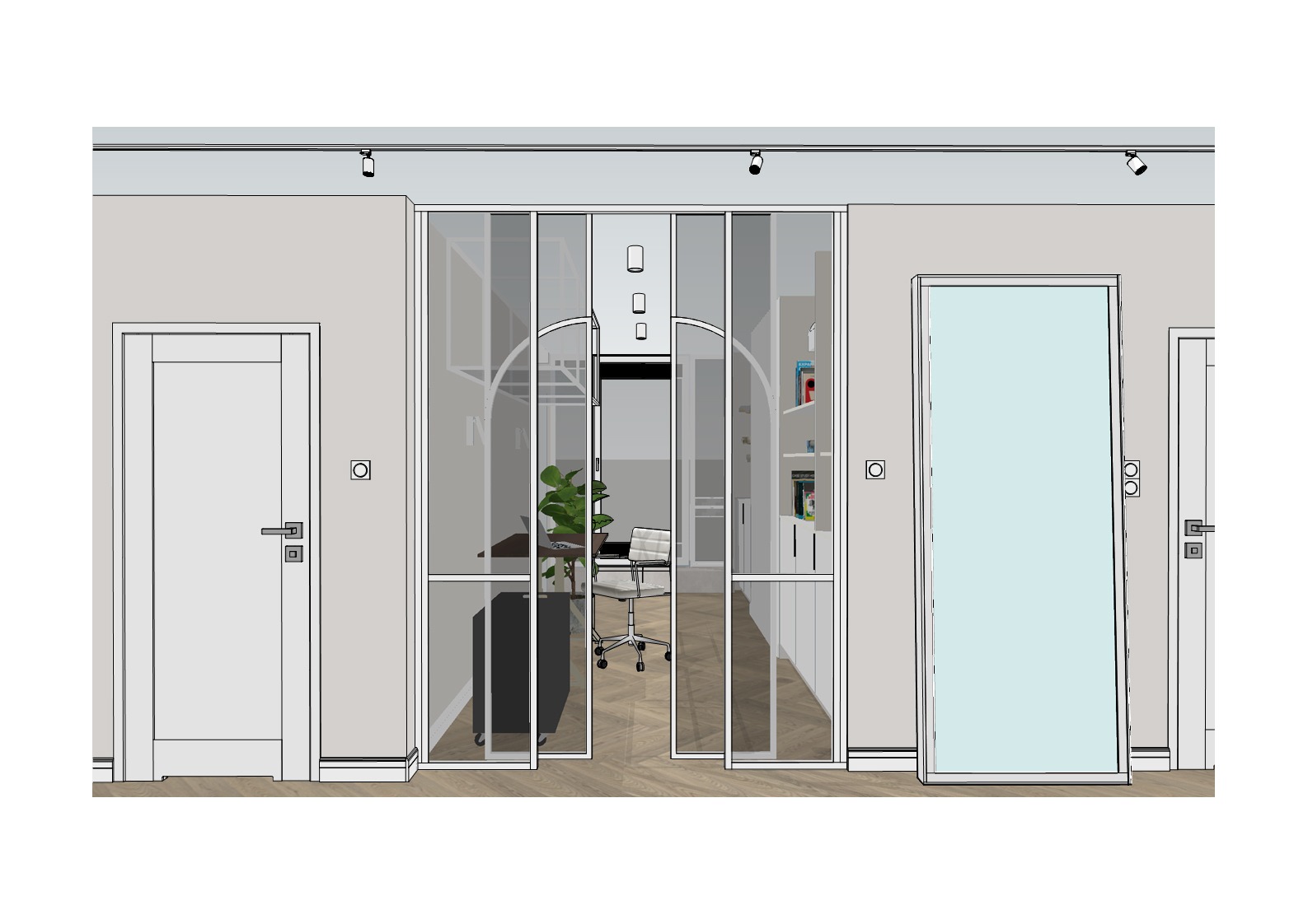 Proste wizualizacje- widok na gabinet.