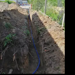 Rura PE32 ułożona w wykopie