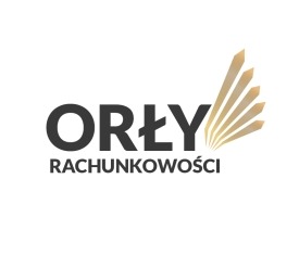 Logo 'Orły Rachunkowości' z stylizowanymi piórami w kolorze złotym, symbolizujące jakość i profesjonalizm w finansach.