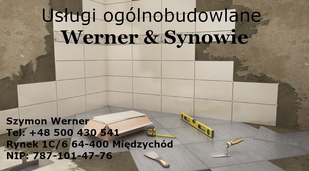 Układanie płytek ceramicznych na ścianie i podłodze w łazience, widoczne narzędzia: poziomica, paca, miarka. Częściowo wykończona ściana, surowy beton w tle.