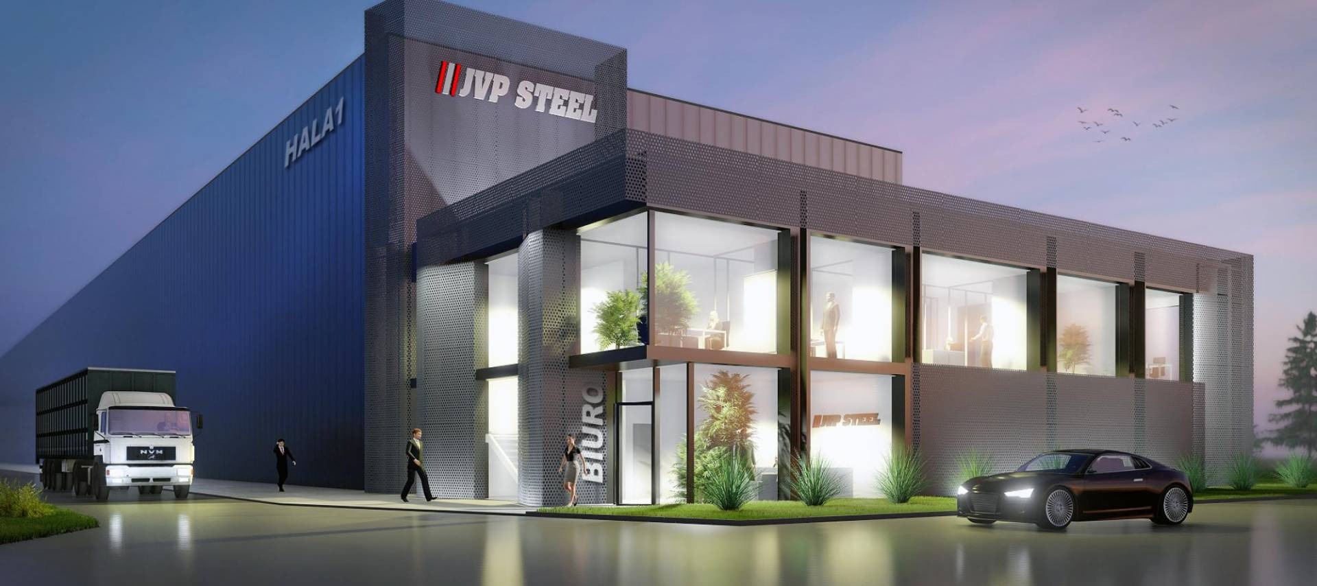 Hala produkcyjna z budynkiem socjalno – biurowym