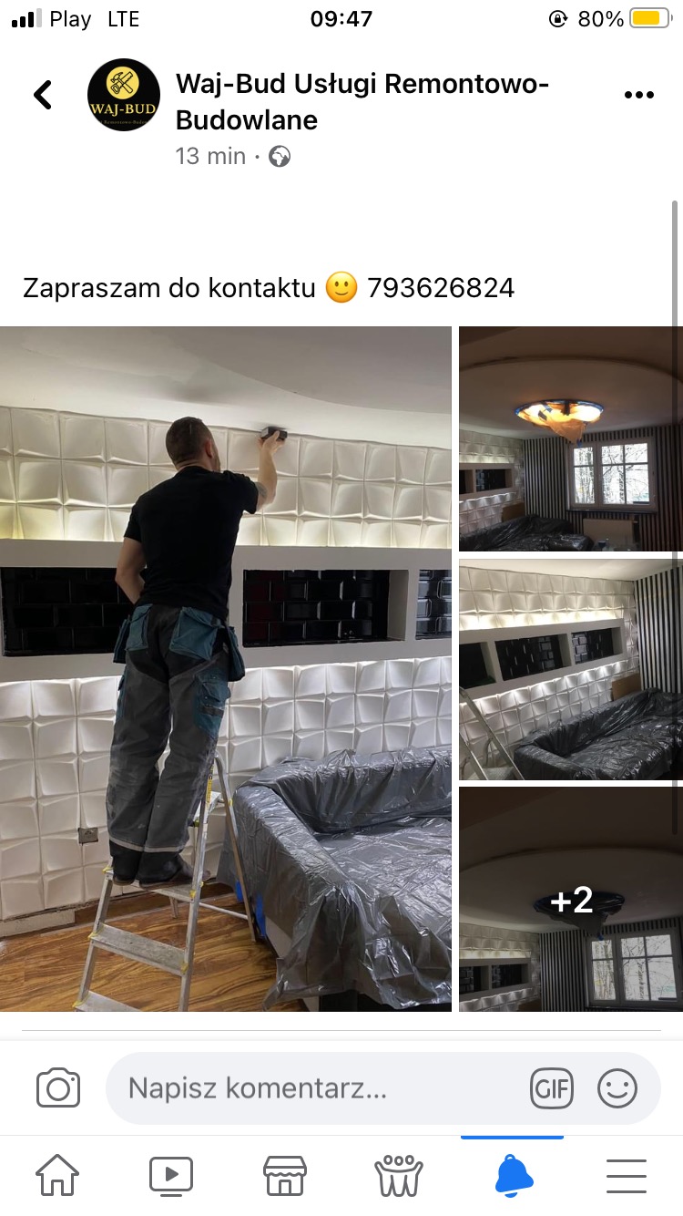Fanpage FB Waj-Bud Usługi Remontowo-Budowlane