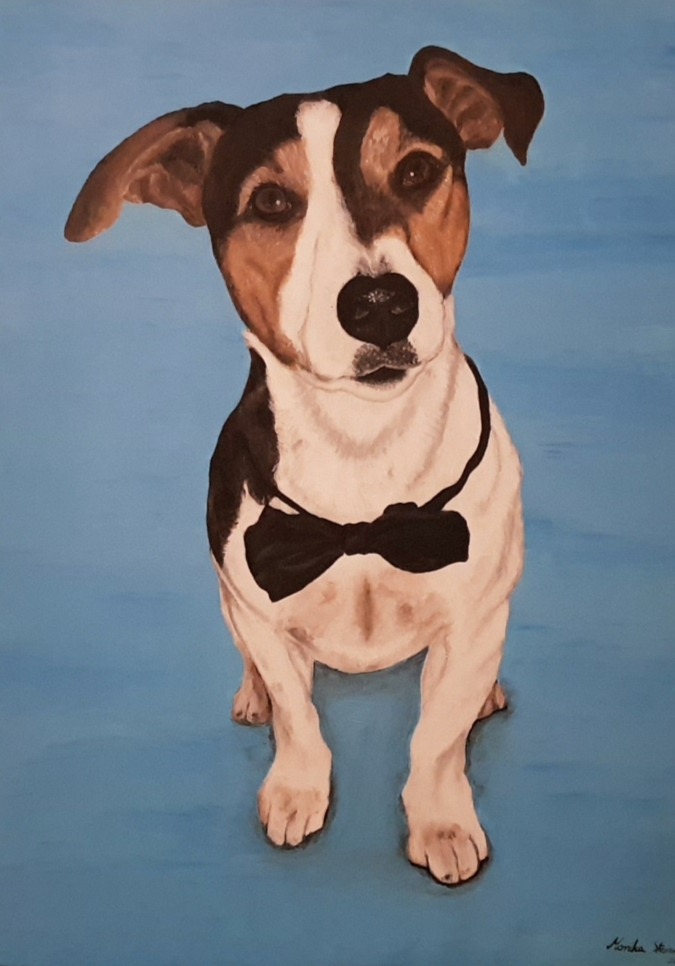 Akryl na płótnie 70/50. Obraz malowany ze zdjęcie, wylicytowany na aukcji charytatywnej.