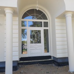 Wykonana przez moją firmę elewacja że sztukaterią 