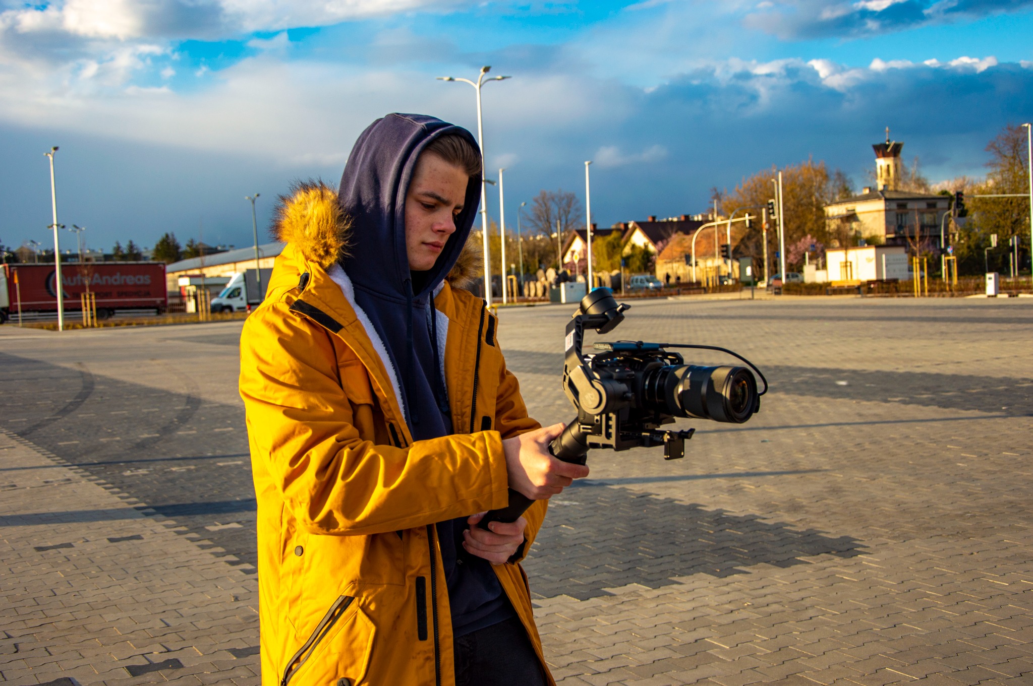 Zdjęcie zrobione podczas tworznia teledysku.