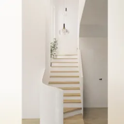 Projekt schodów w domu jednorodzinnym w Nowodworach