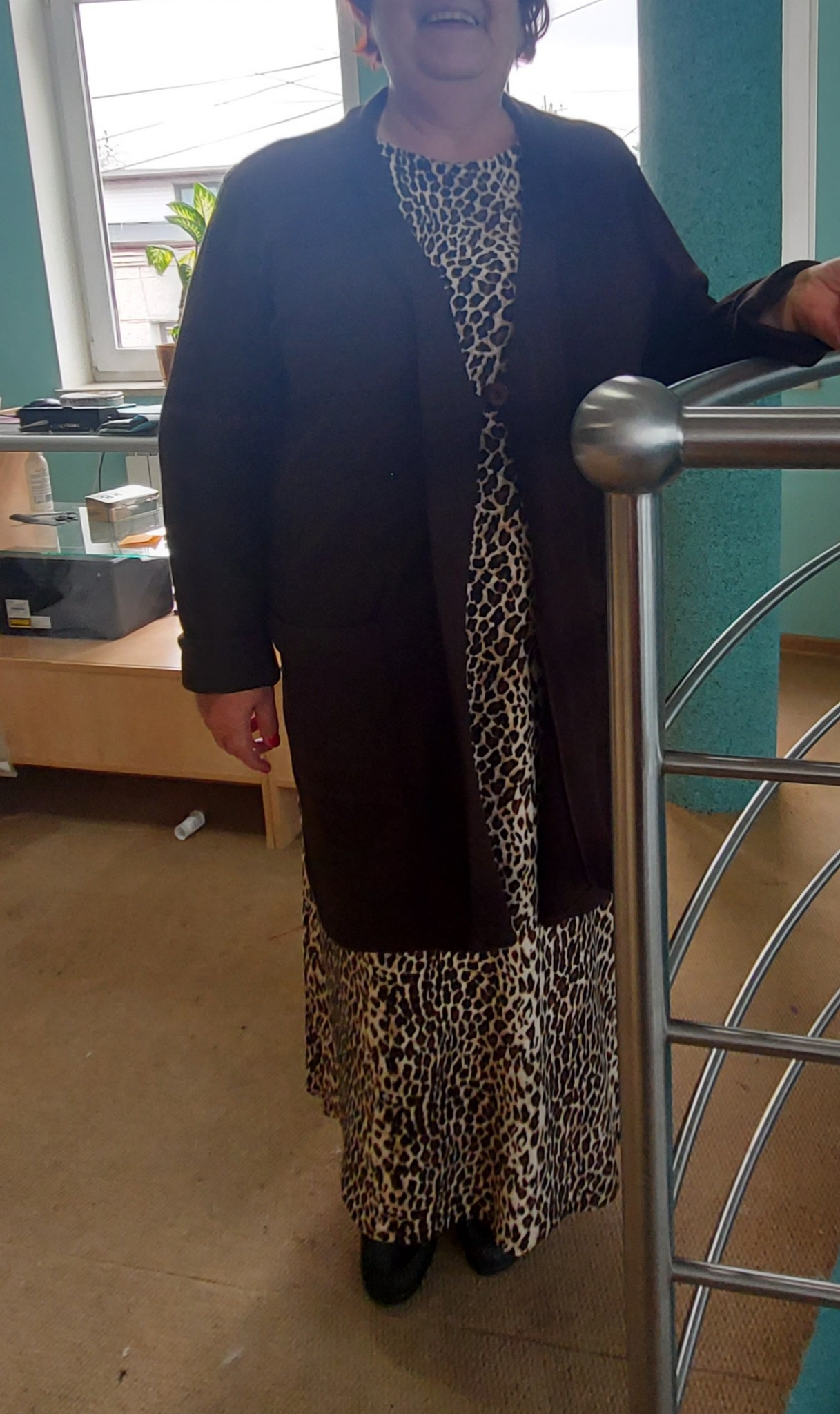 Sukienka + wdzianko uszyte na zlecenie z moich tkanin.