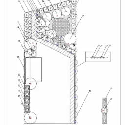 Przykładowy rzut techniczny ogrodu przydomowego