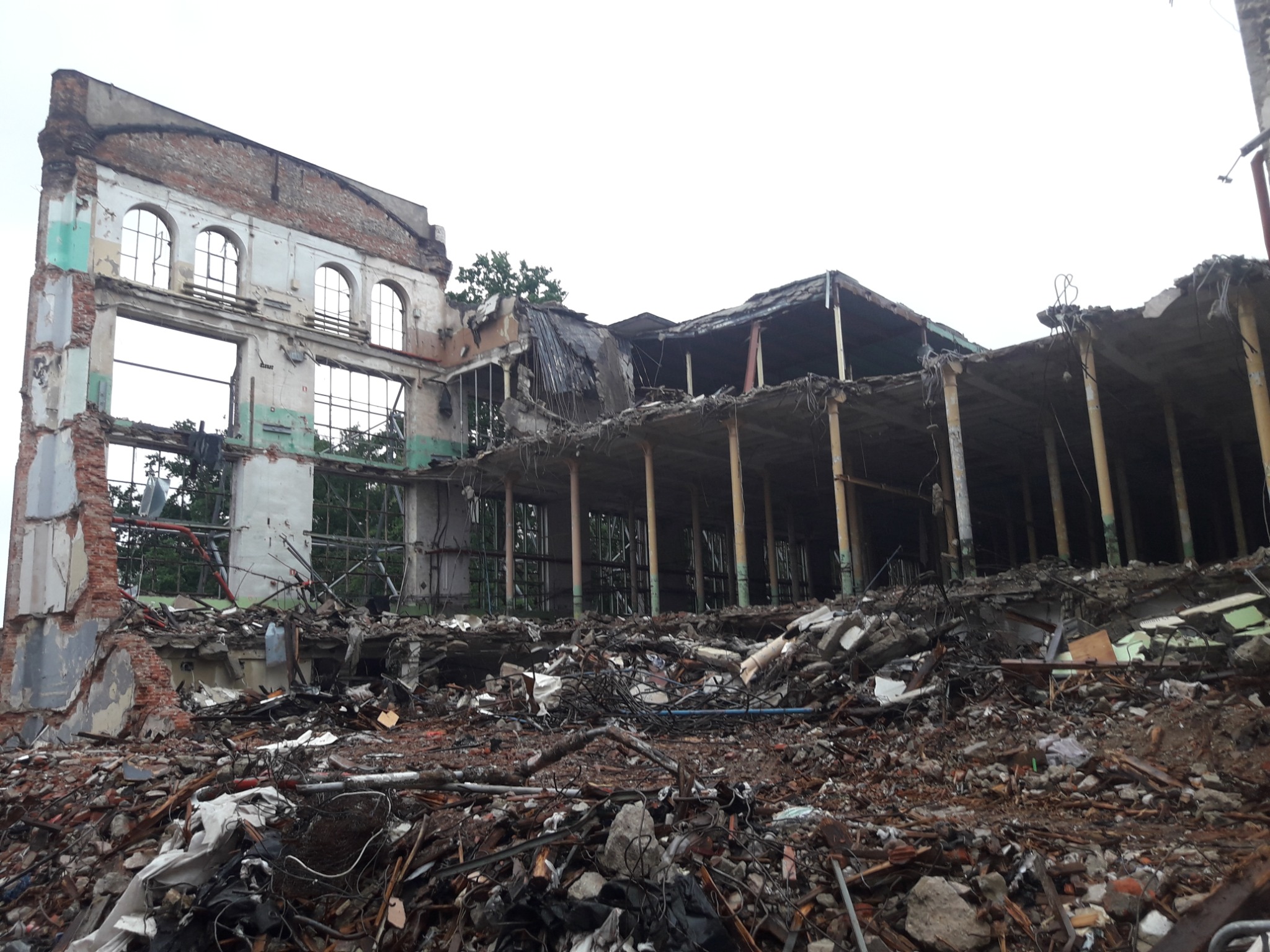 Wyburzanie fabryka Łódź