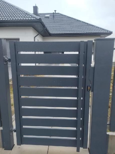 furtka palisadowa na wymiar z elektrozaczepem , pochwytem lub na klamkę i zamek