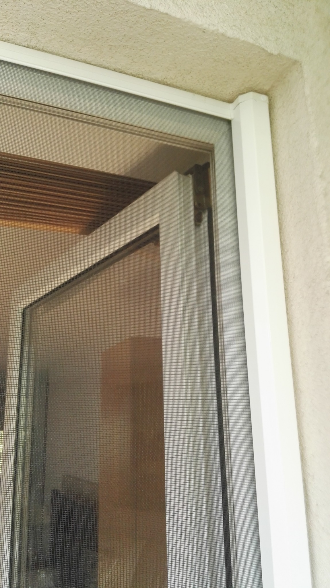 Moskitiera drzwiowa, rolowana.