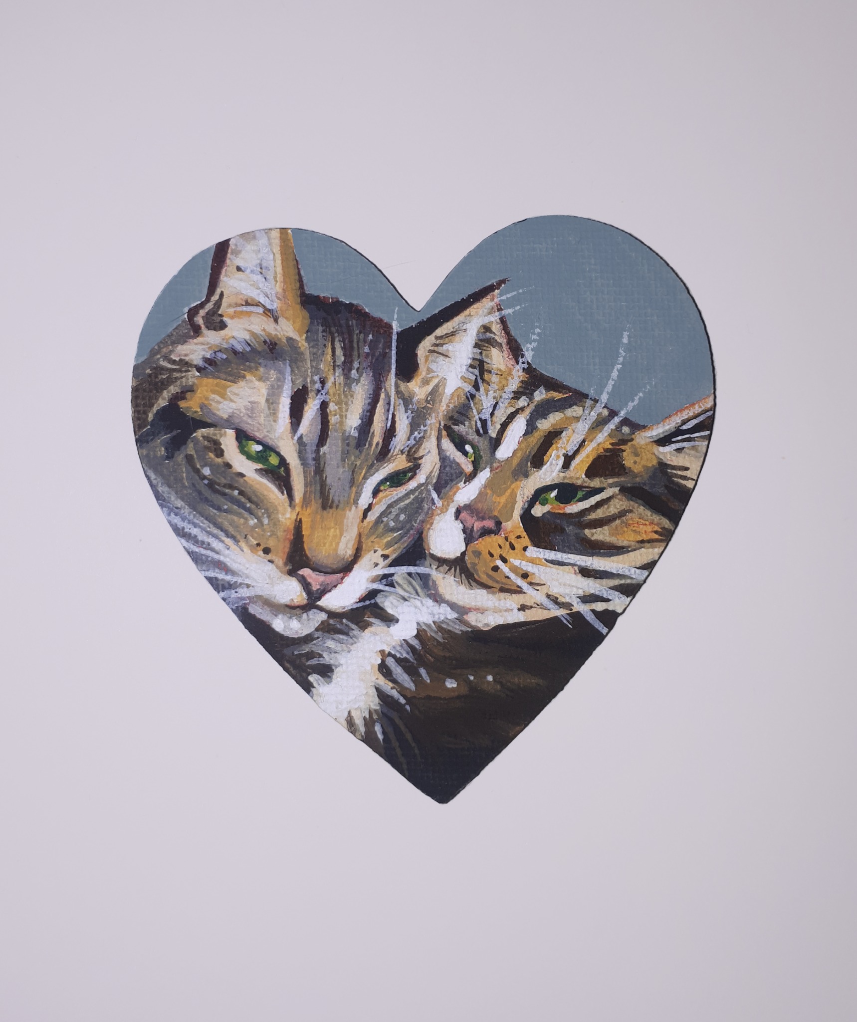 Magnes na lodówkę, podkład malarski. Akryle.