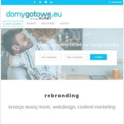 rebranding i aktualizacja strony internetowej  www.domygotowe.eu + komunikacja w social mediach