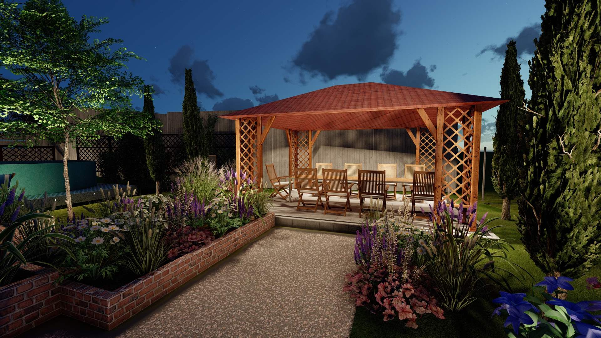 Altana - w porze wieczorowej.