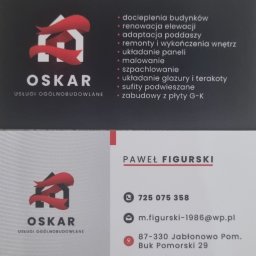 Firma Ogólnobudowlana "OSKAR" Paweł Figurski - Doskonałej Jakości Tynki Mechaniczne Brodnica