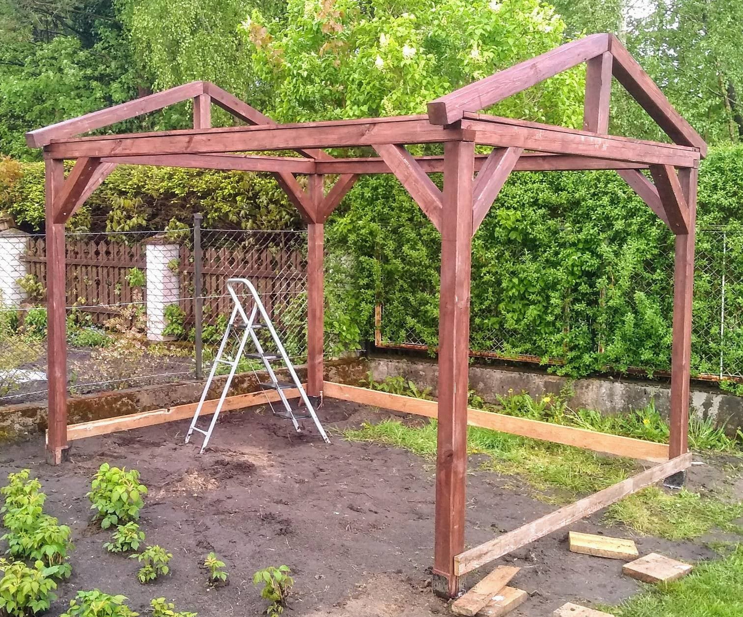 Szklarnia podczas realizacji.