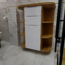 MaxSpec Meble Na Wymiar Fornir Naturalny Dąb + Lakier Biały w Połysku