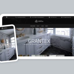 Strona internetowa firmy kamieniarskiej Grantex. Strona zawiera informacje o firmie oraz całą jej ofertę.