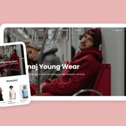 Sklep internetowy marki odzieżowej Young Wear. Głównym celem projektu było zaprojektowanie wyglądu strony w celu poprawy doświadczenia użytkownika. Cel został osiągnięty i w rezultacie sprzedaż w firmie wzrosła. 