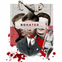 Kolaż cyfrowy przedstawiający polskich bohaterów narodowych z okresu II wojny światowej, zestawionych z elementami symbolizującymi wroga. Widoczne zdjęcia postaci historycznych, fragmenty tekstu...