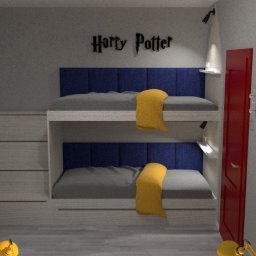 Projekt pokoju dwóch chłopców z łóżkiem piętrowym