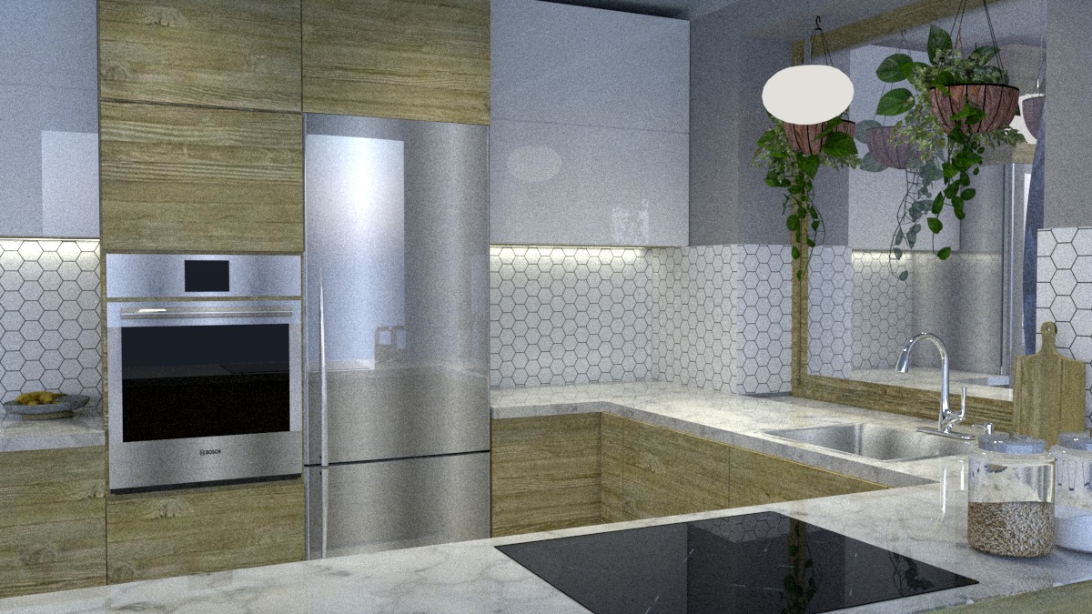 Projekt kuchni otwartej na salon