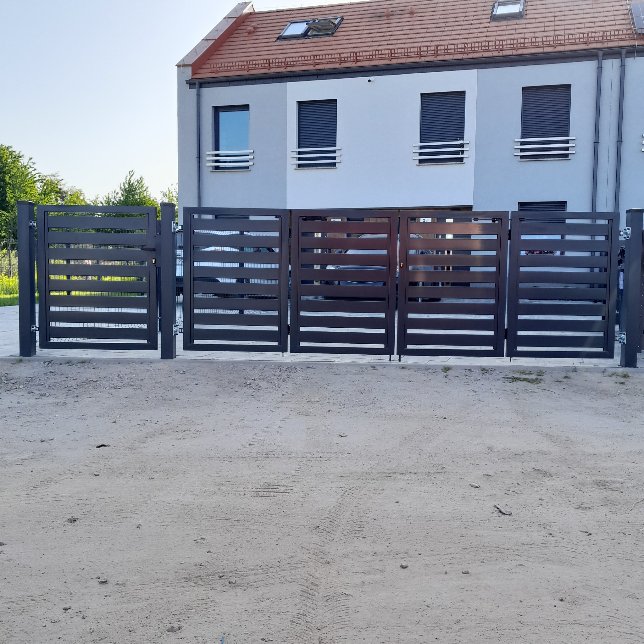 Brama 4m składana wjazdowa z furtką