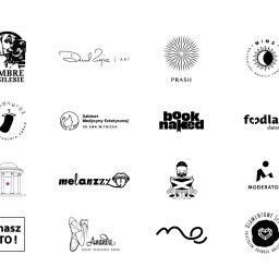 Logotypy wykonane dla różnych marek.