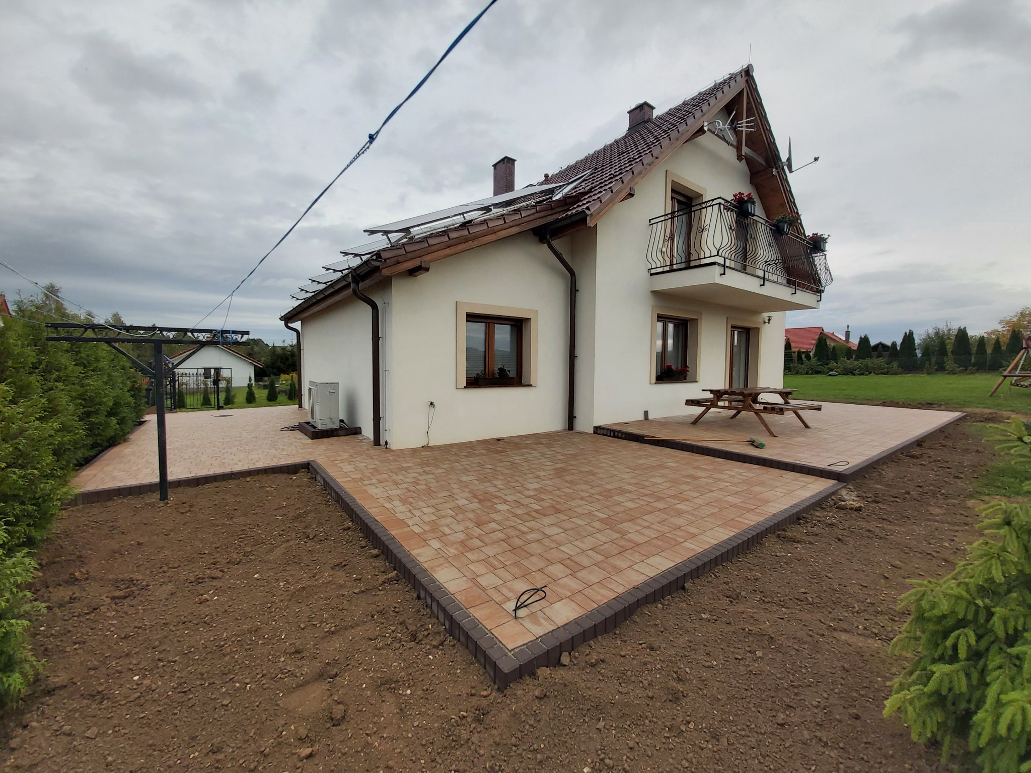 Taras z kostki betonowej