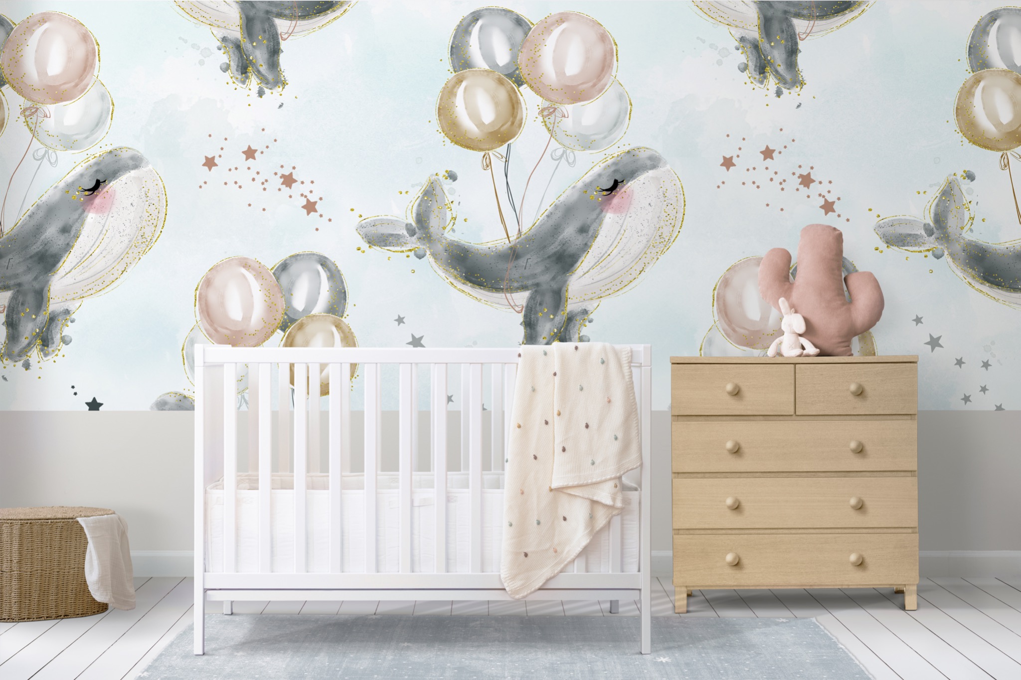 Fototapeta wieloryby z balonami