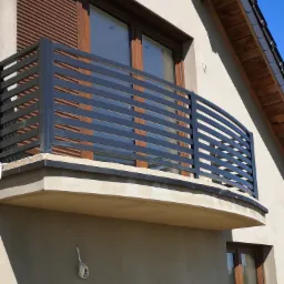 Balustrada łukowa, giecie profili 40x40 I 80x20