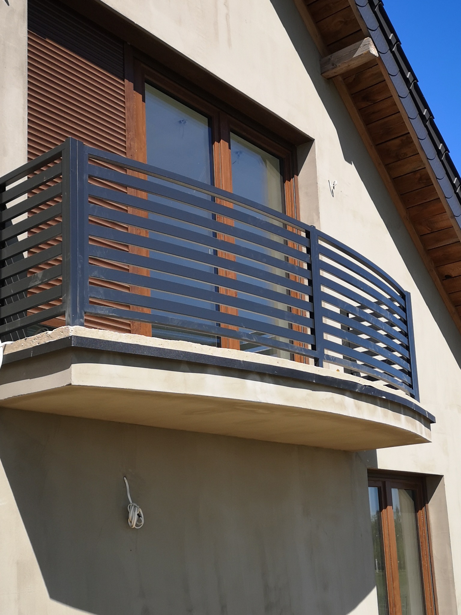 Balustrada łukowa, giecie profili 40x40 I 80x20