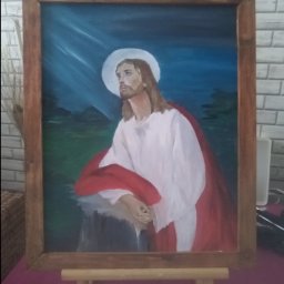 Jezus w ogrójcu 
Płótno 40x50
Olej
