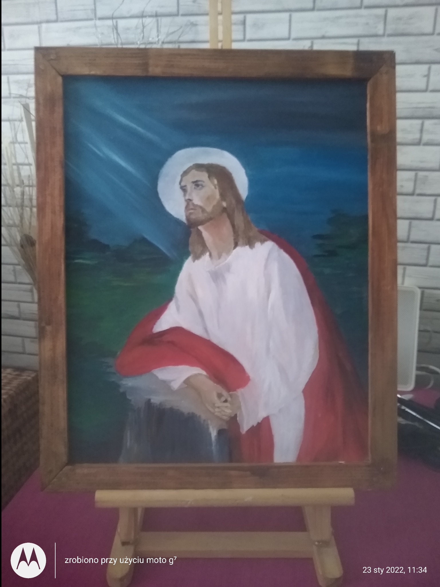 Jezus w ogrójcu Płótno 40x50 Olej