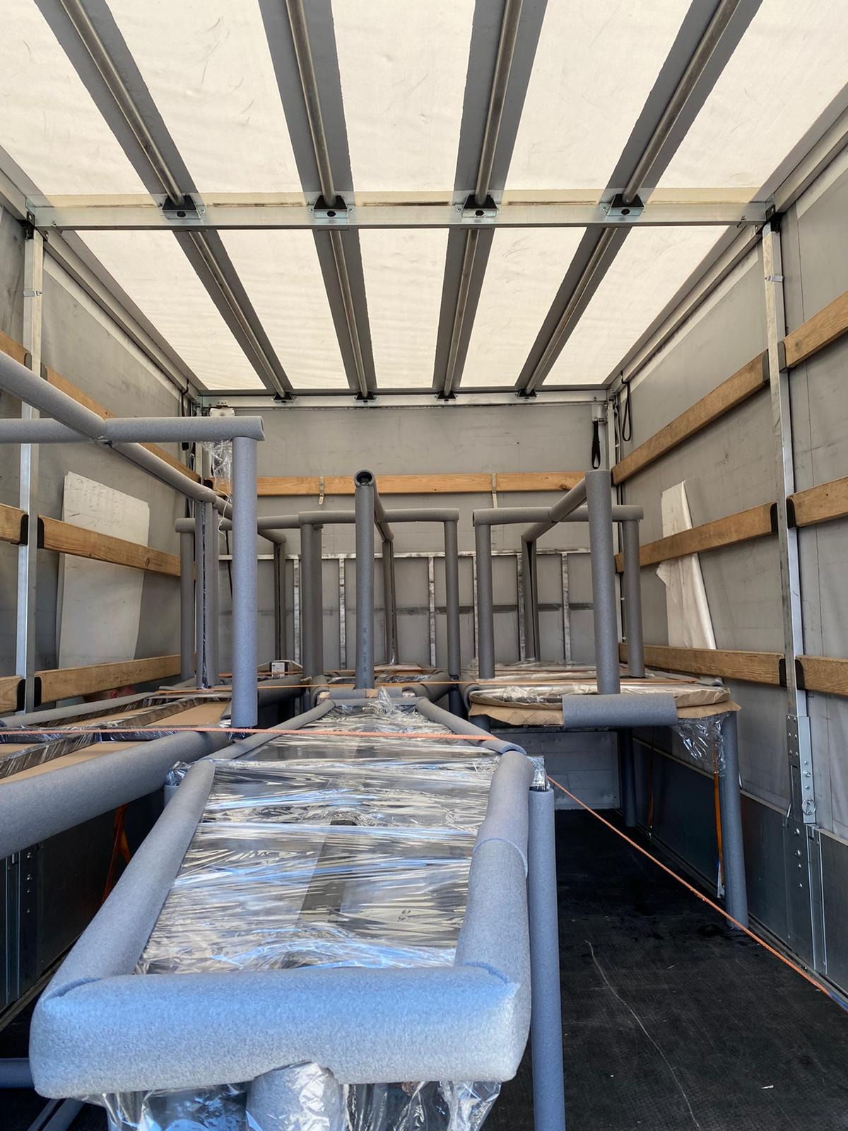 Ramy stalowe naszej firmy, transport.