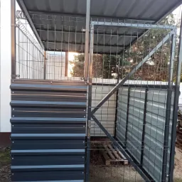 Wiata śmietnikowa 3m x 2m - blacha trapezowa