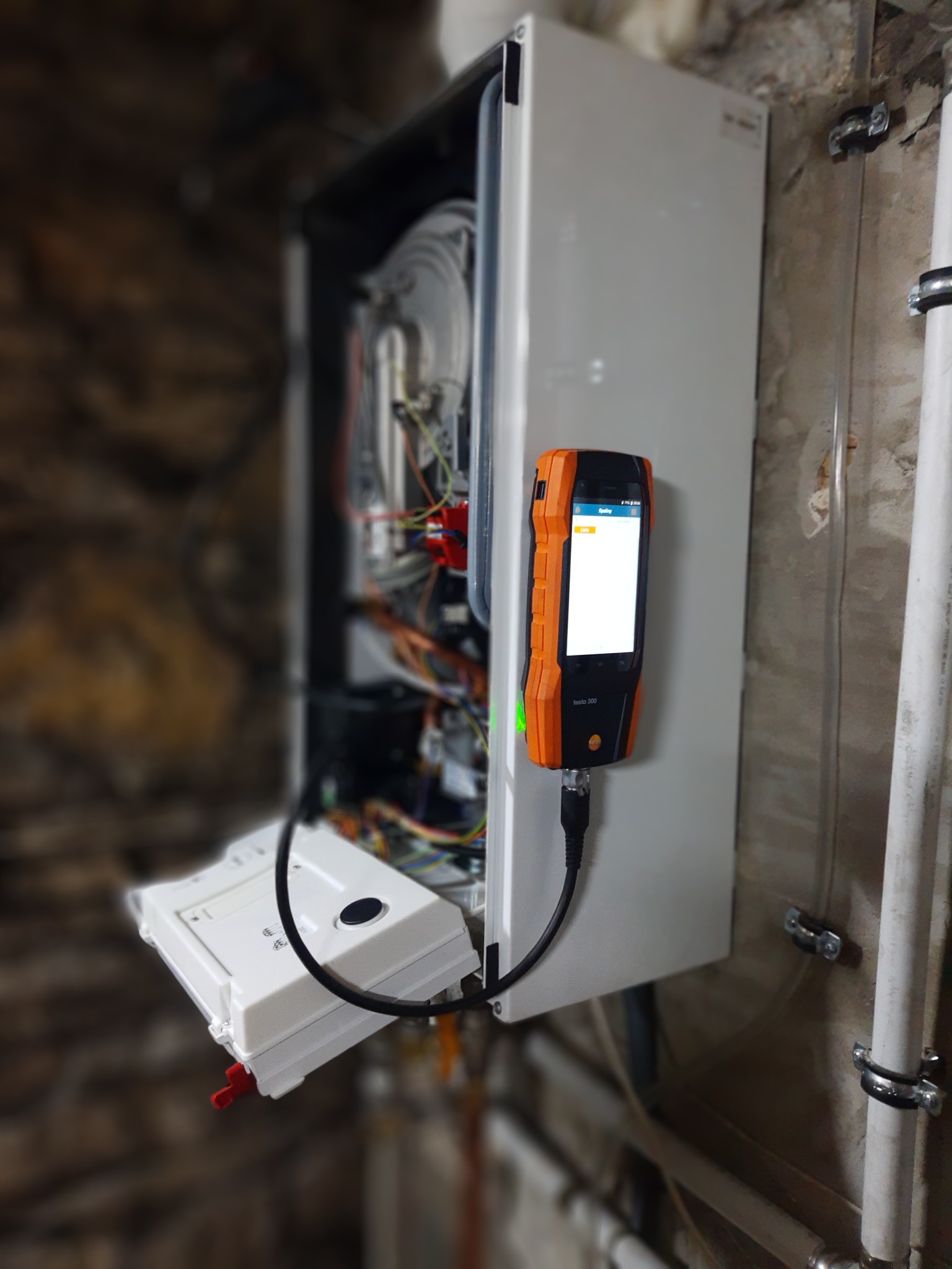 Analiza spalin kotła gazowego.