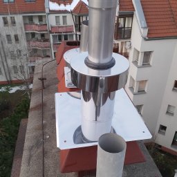 Montaż komina na przewodzie spalinowo powietrznym 