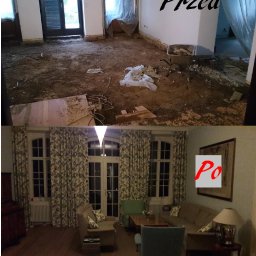 Zdjęcia przed i po remoncie w bardzo wymagającym obiekcie typu kamienica